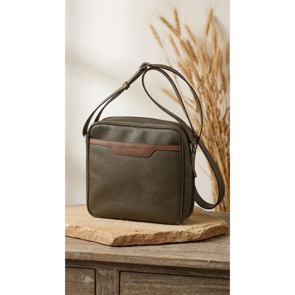 Jack Georges Dark olive brown Italian leather Bag | Sz OS